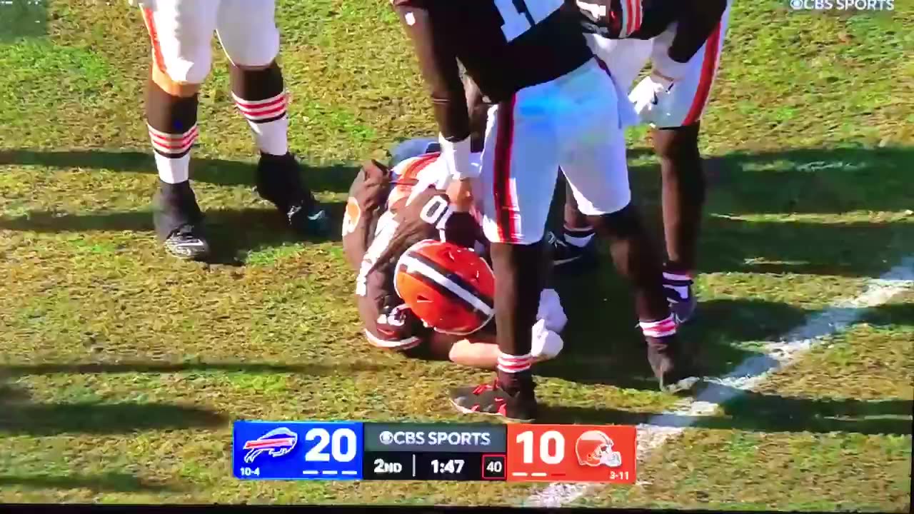 Browns RB Injury play