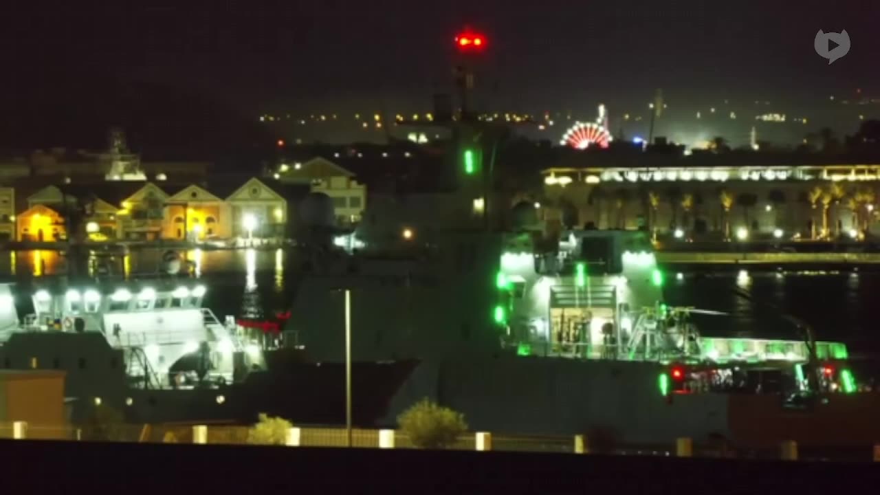 Spanish warship departs port to escort and protect Gretas Freedom Flotilla to Gaza.