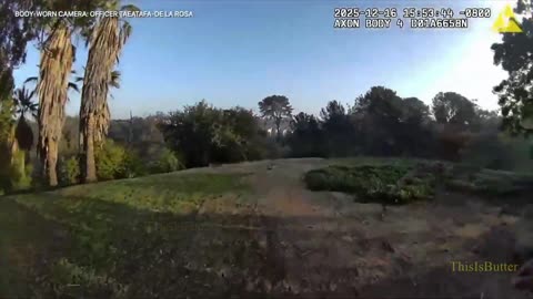 Bodycam shows suspect being injured in shootout during foot chase