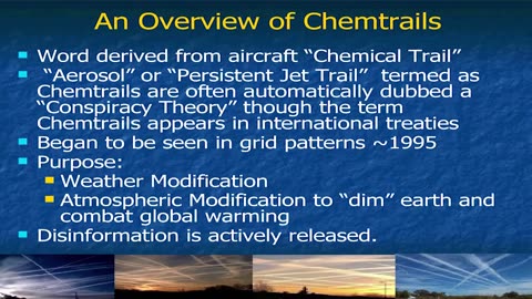 Matt Landman presents on Chemtrails & Geoengineering