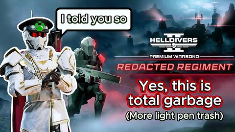 The new Redacted Regiment Warbond is an absolute joke in Helldivers 2