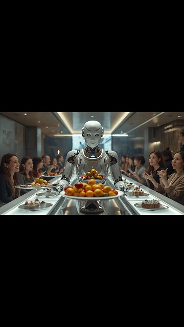 Golden Caramel Robot |🤖✨ Futuristic Food Dispenser #futuristic #technology #humanoid #caramel #AI