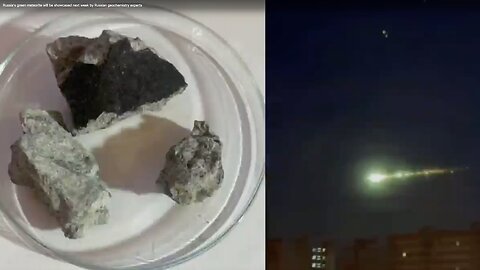 Russia's green meteorite will be showcased next week by Russian geochemistry experts