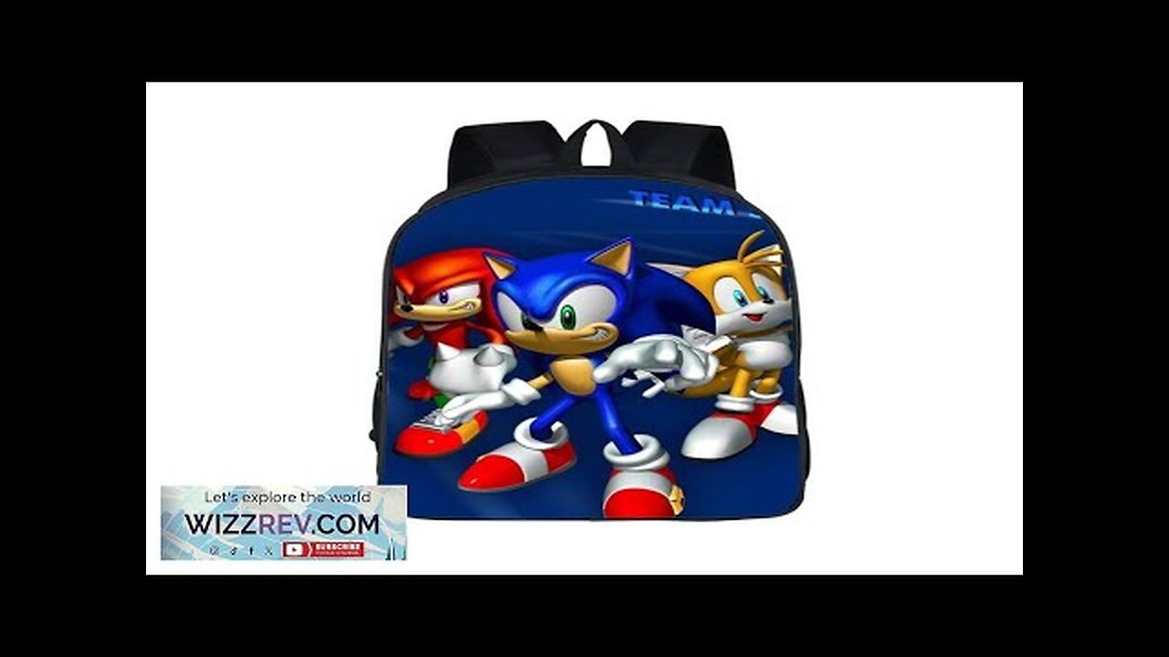 Sonic Heroes The Epic Team Sonic Blue School Backpack Bag Review