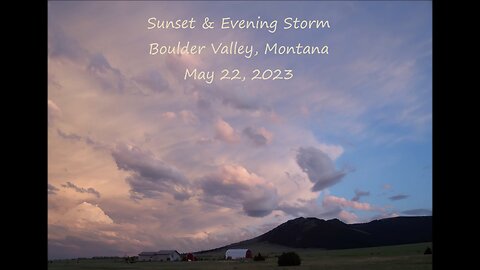 Evening Storm at Sunset - Boulder Valley, Montana