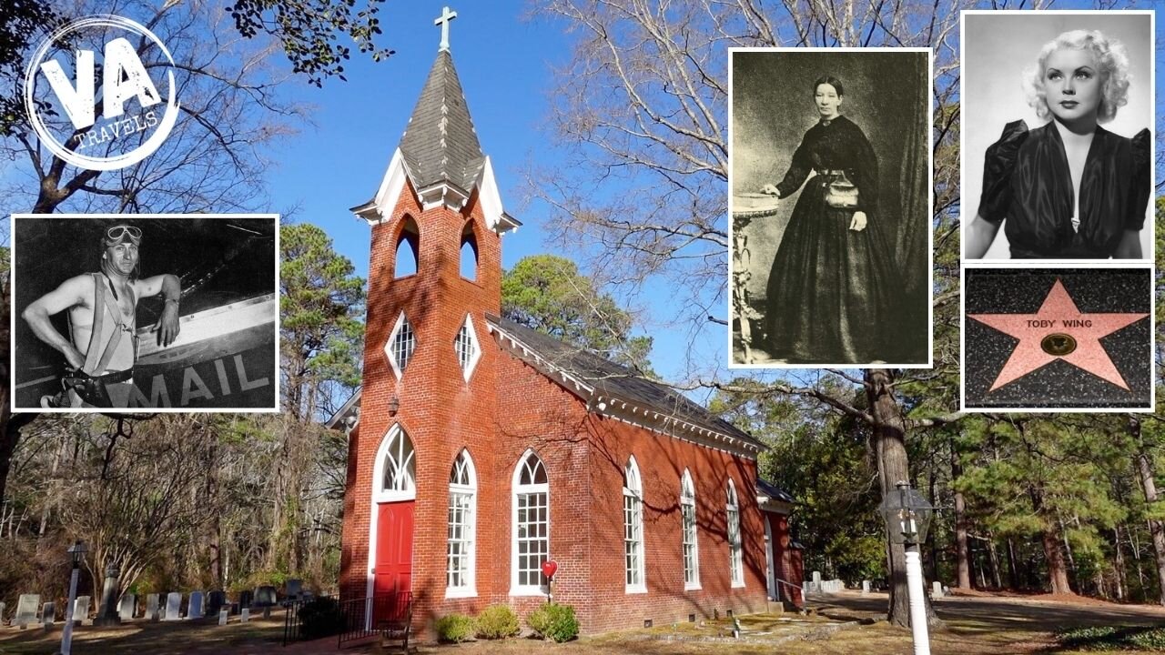 Visiting graves @ KINGSTON PARISH CHURCH (Mathews County, VA)