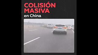 100 automóviles involucrados en una colisión en China