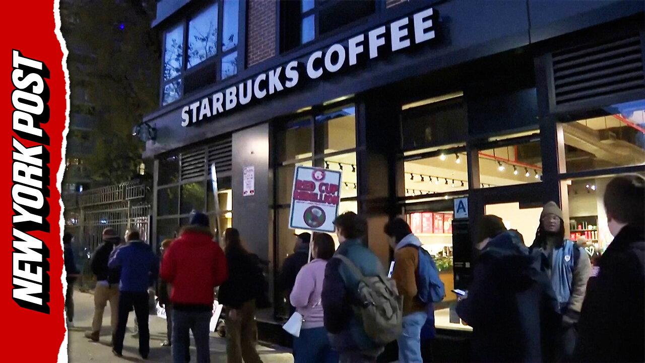 Starbucks workers kick off 65-store US strike on companys busy Red Cup Day