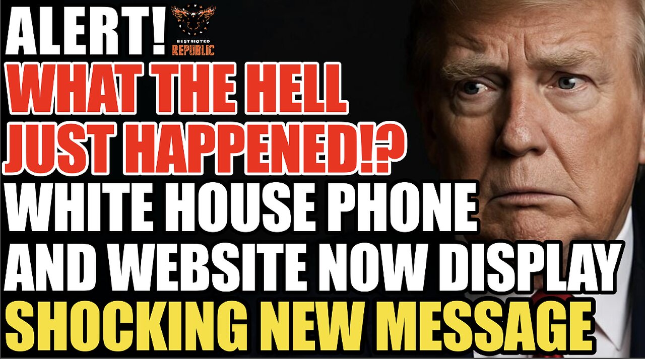 Alert! What the Hell Just Happened!? White House Phone Lines & Website Display Shocking New Message