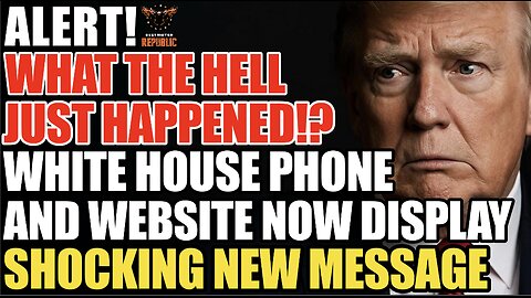 Alert! What the Hell Just Happened!? White House Phone Lines & Website Display Shocking New Message