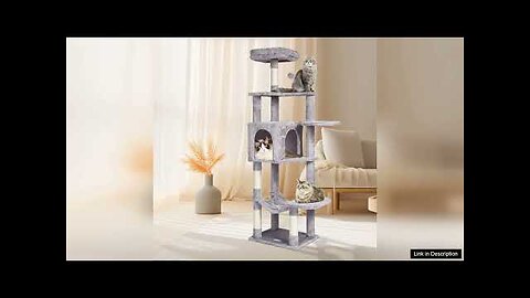 VEVOR Cat Tree 60.6" Cat Tower with Cat Condo Sisal Scratching Post Review