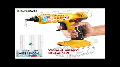 Powsawer Wireless Electric Cordless Heat Gun Kit 20V Anti-scald Nozzle Repair DIY Review