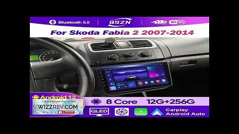 QSZN For Skoda Fabia 2 2007 2014 Android 12 Car Radio Review