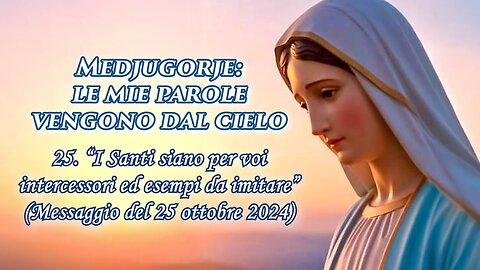 *7 NOVEMBRE 2025| – PADRE LIVIO FANZAGA: “MEDJUGORJE: LE MIE PAROLE VENGONO DAL CIELO” =25. ⭐'I Santi siano per voi intercessori ed esempi da imitare'=/|😇💖🙏|\