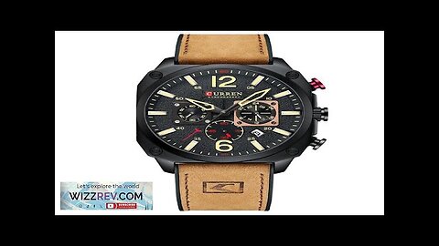 CURREN Men Sports Watches Multi-function Chronograph Quartz Watch Luminous Waterproof Review