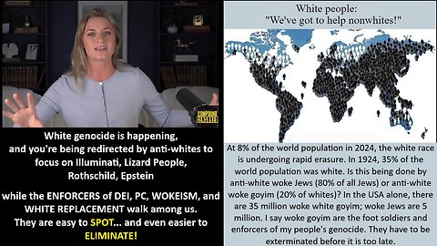 White genocide is happening, and you're being redirected by anti-whites to focus on Illuminati, Lizard People, Rothschild, Epstein—while the ENFORCERS of DEI, PC, WOKEISM, and WHITE REPLACEMENT walk among us. They are easy to SPOT and ELIMINATE!