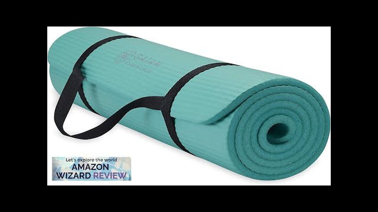 Gaiam Essentials Thick Yoga Mat Fitness & Exercise Mat with Easy-Cinch Yoga Review