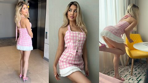 NEW! Selina Office Crush Wearing Pink Mini-Skirt & High Heels in the Office & Hallways 🥰