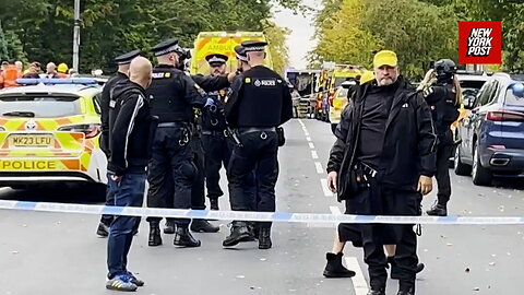 Multiple injuries reported after car and stabbing attack at Manchester synagogue 