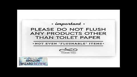 3.5x5 Inch Do Not Flush Rules Bathroom Sign ~ Ready to Stick Review