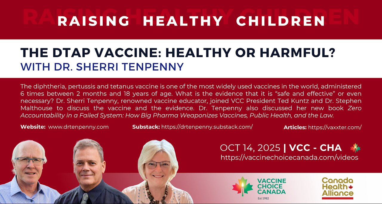 DTAP VACCINE: HEALTHY OR HARMFUL? DR. SHERRI TENPENNY
