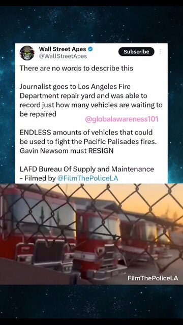 Journalist visits Los Angeles Fire Dept repair yard