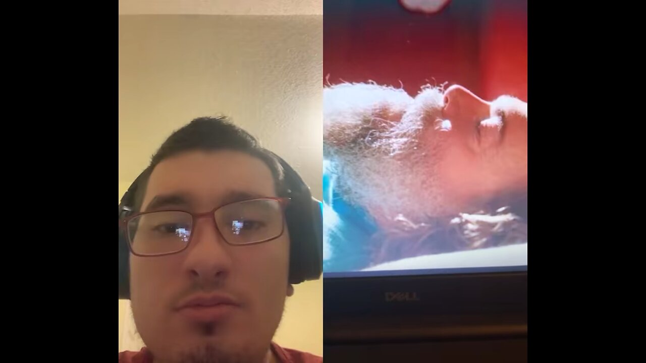 Minecraft Steve, getting licked by a dog in the Minecraft movie