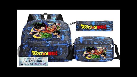 Hot Backpacks Dragon Ball Goku Students 3 PCS Set School Bag Teen Review