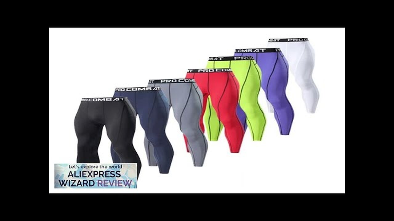 Men Compression Tight Leggings Running Sports Male Gym Fitness Jogging Pants Quick Review