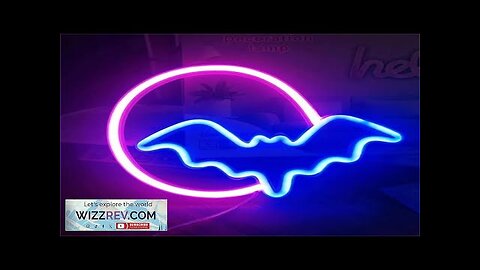 Halloween Bat Moon Neon Sign LED Light USB or Battery Powered IP42 Review