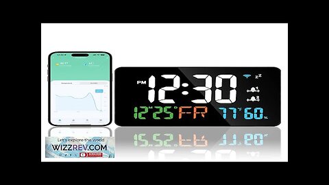 AGSIVO LED Wifi Digital Alarm Clock With Calendar Intelligent Update with Remote Review