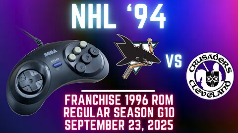 NHL '94 Franchise League (1996) - Sharks (Len) at Crusaders (IAmDroot) {Genesis} Game 10