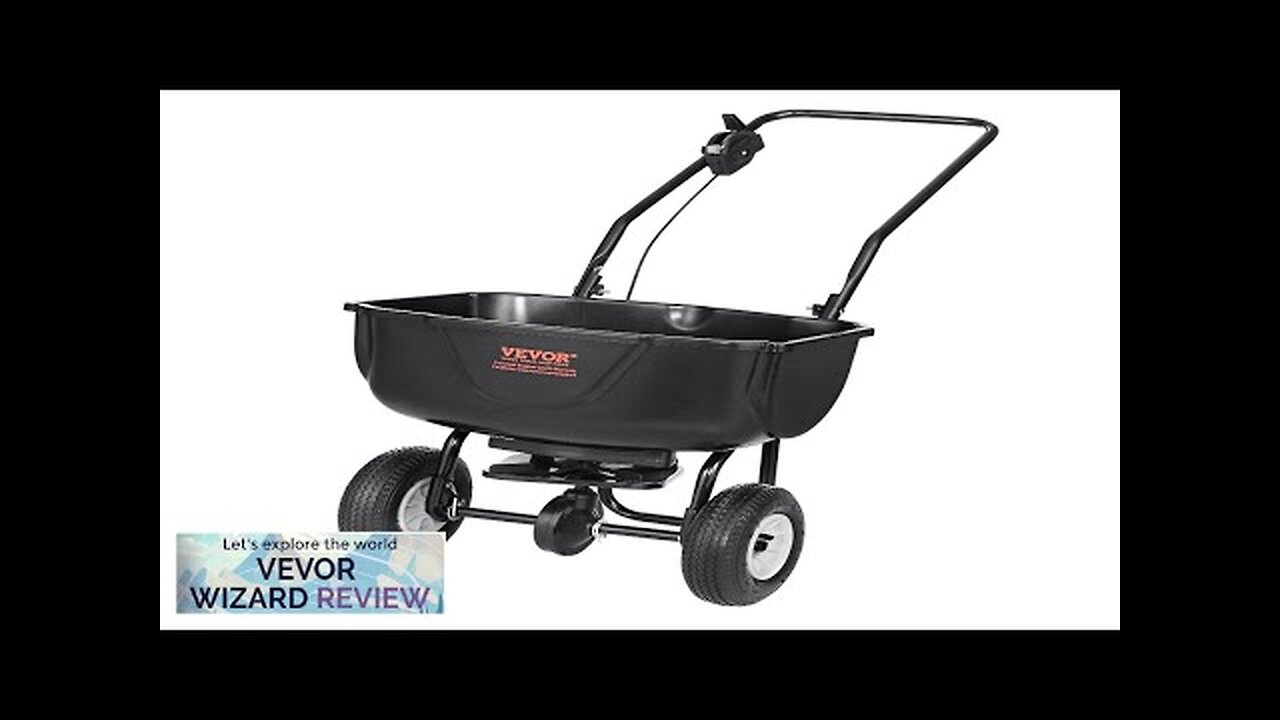 VEVOR Broadcast Spreader 60 LB Walk-Behind Turf Spreader with 8" Wheels Steel Review