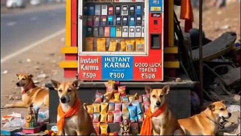 Vishnu instant karma vending machine
