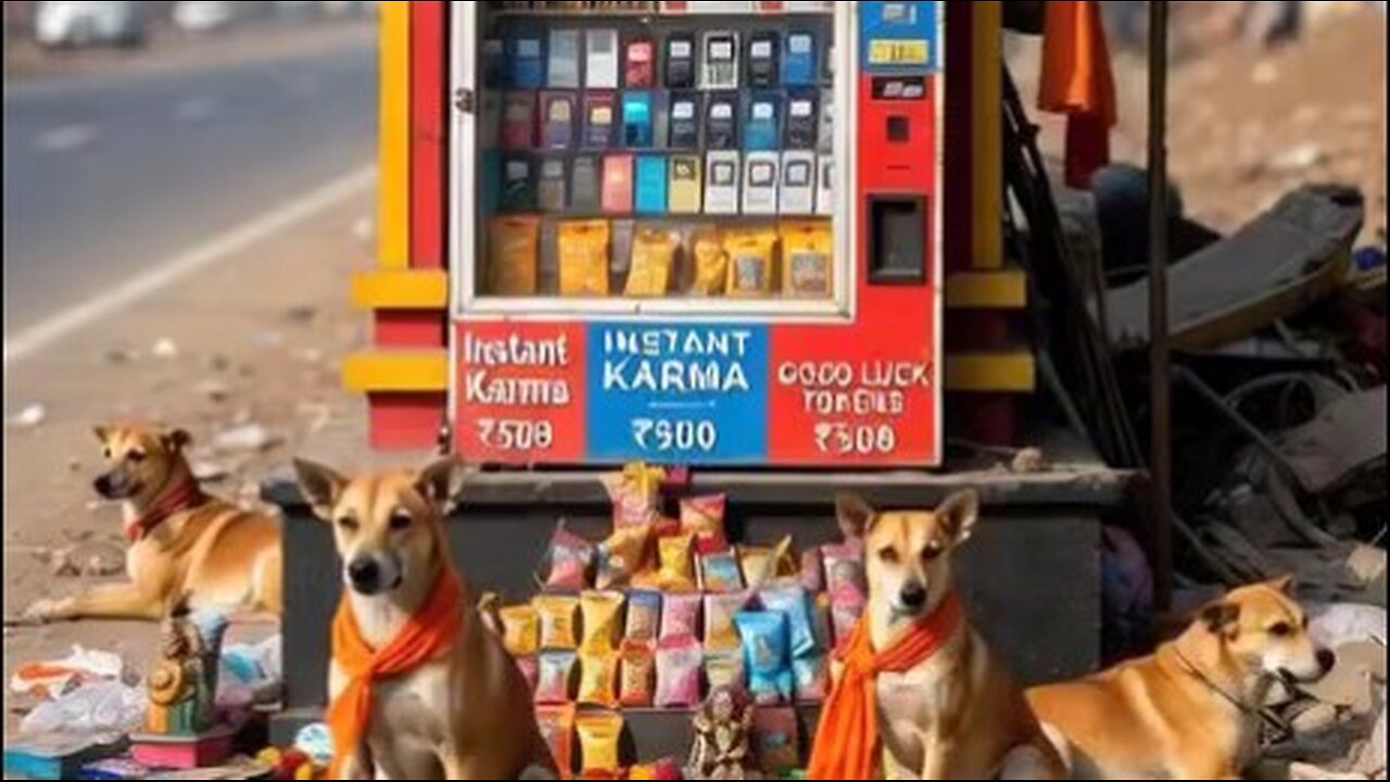 Vishnu instant karma vending machine