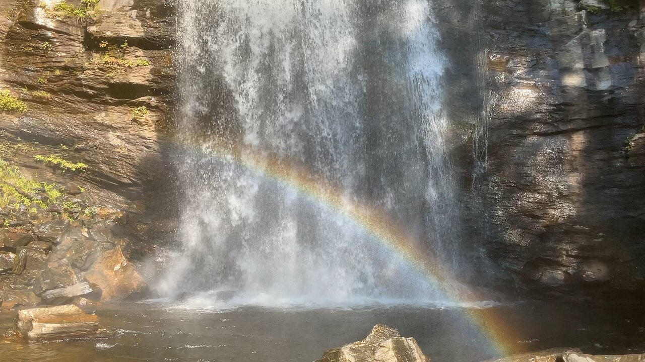 Peaceful Rainbow Waterfall for Sleep & Study