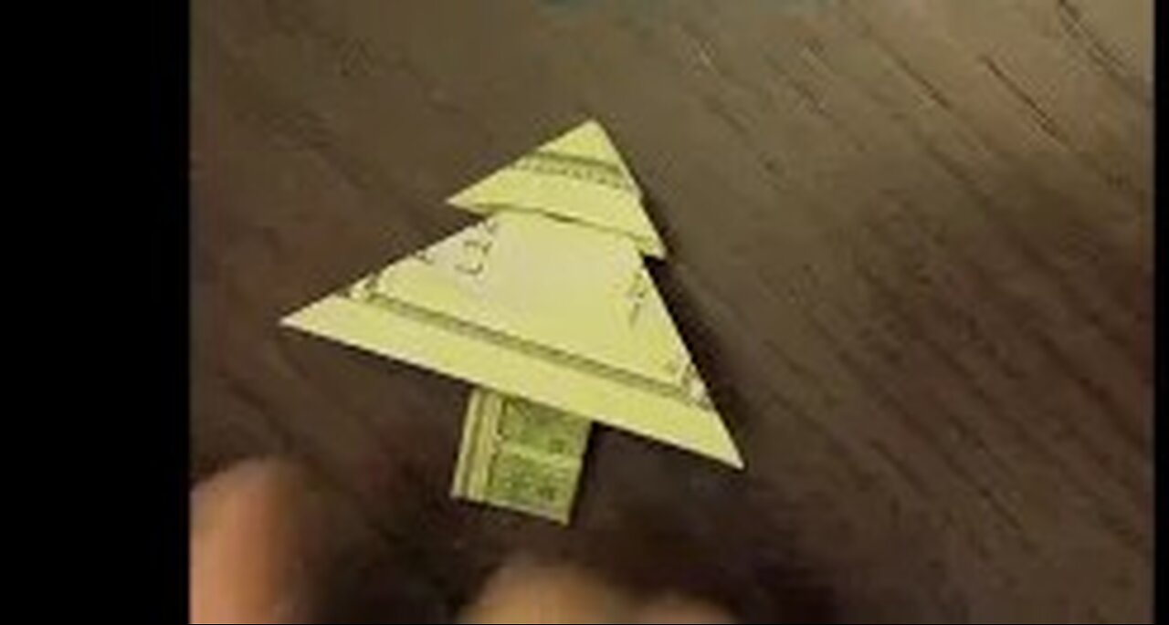 Origami Christmas Tree from US Money Part 1 of 4