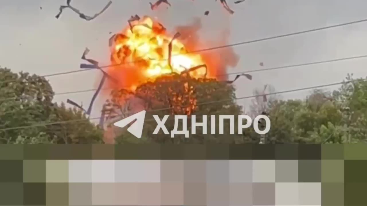 The moment of Shahed strike in Dnipro.