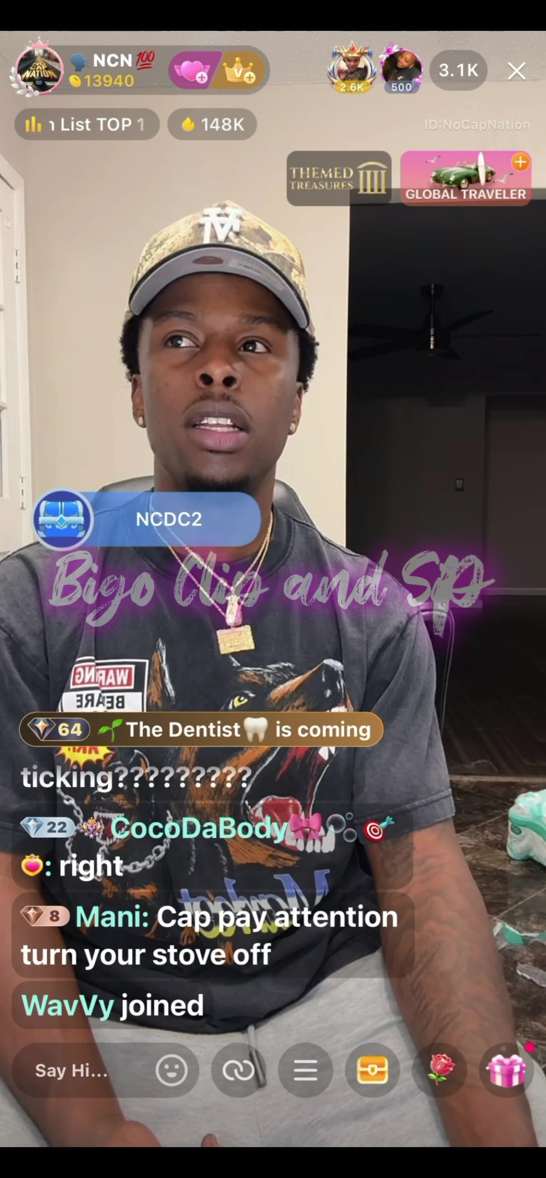 21 hits NoCap multiple times n more ft other hosts lined 11/8/25 #bigoclipandsip