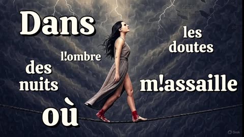 Chanson Française dans l!ombre des nuits ou les doutes m!assaille