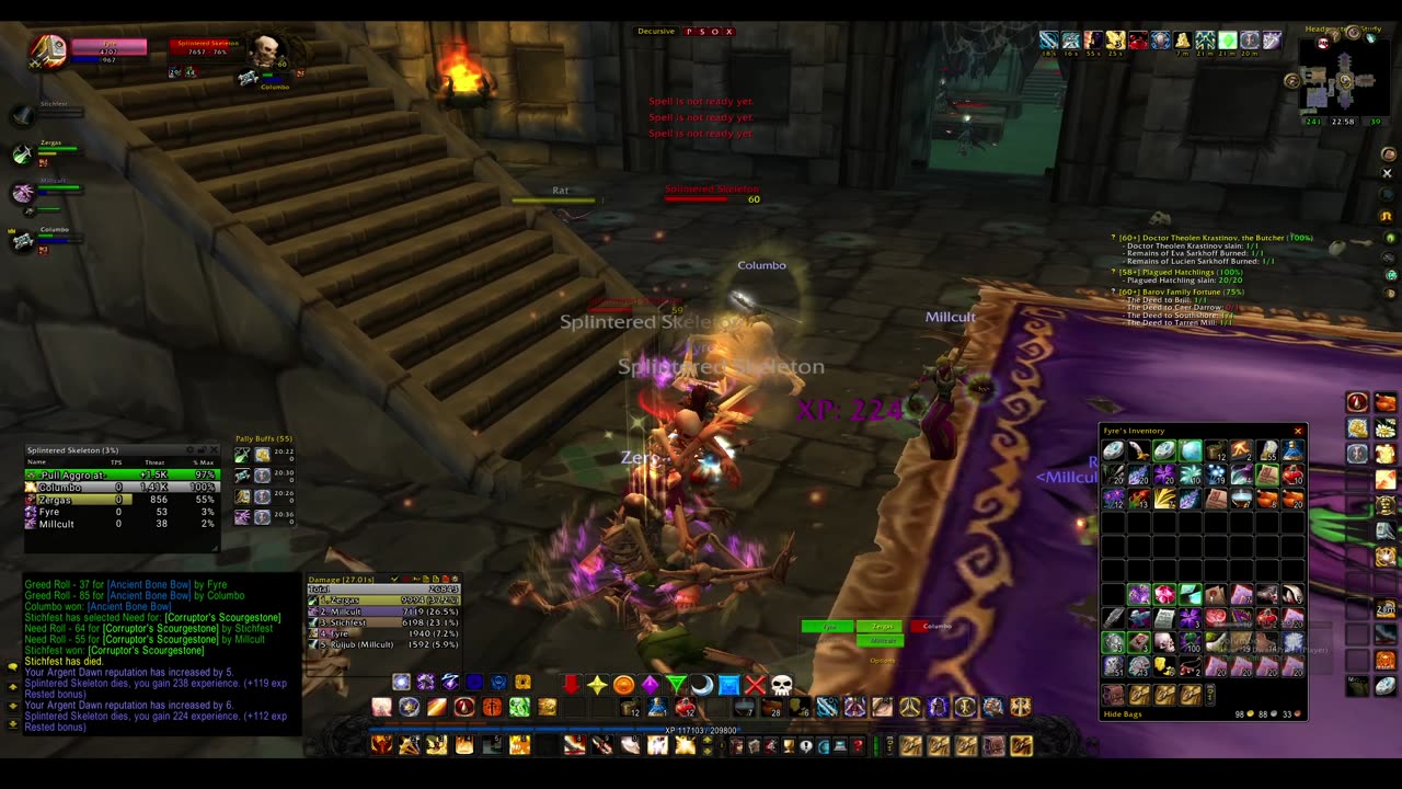 Turtle wow - The new server Ambershire - Paladin POV - Scholomance dungeon