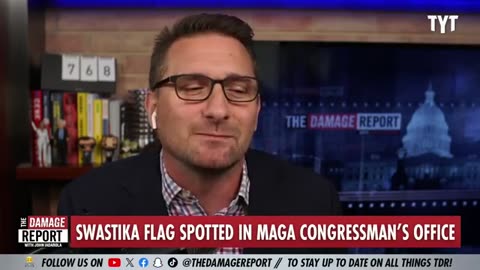GOP Rep PANICS After Nazi Flag Spotted In His Office