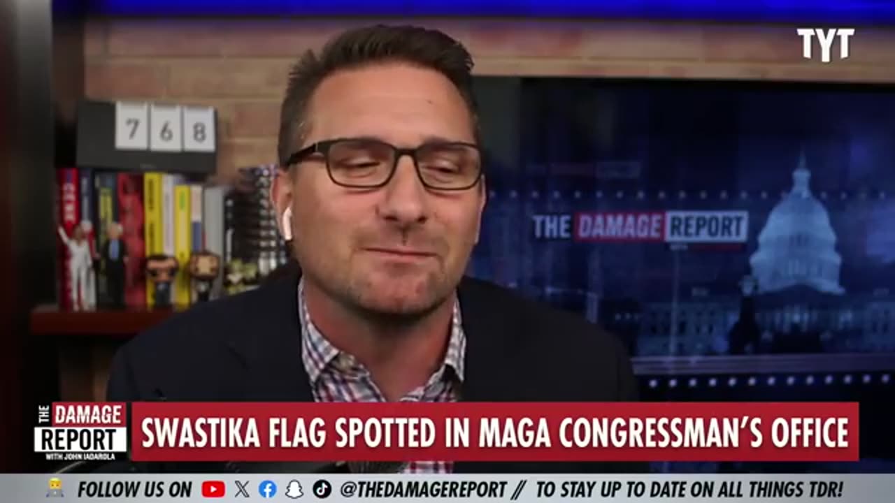 GOP Rep PANICS After Nazi Flag Spotted In His Office