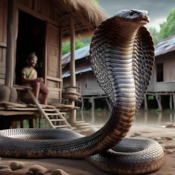 King cobra beautiful venomous snake