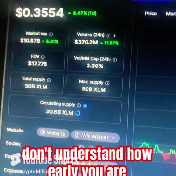 stellar xlm daily 8% price prediction crypto news today #fyp