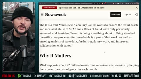 Trump Admin To END Food Stamps, Require People RESIGN Up | Tim Pool