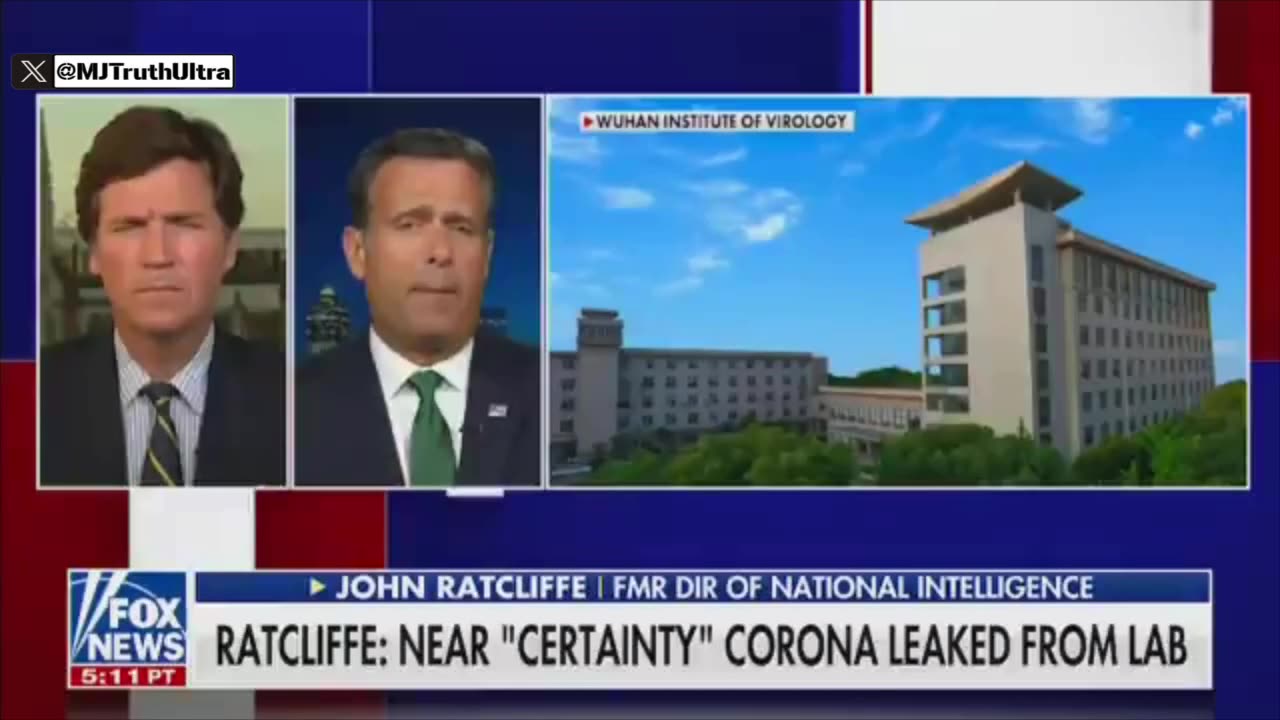 2021 - John Ratcliffe said Pandemic came from Wuhan Lab Leak