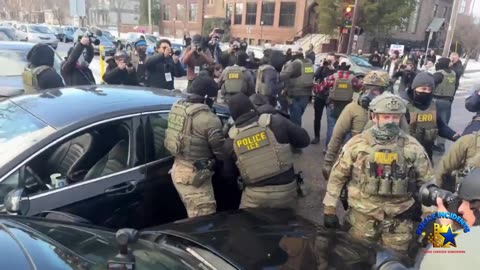 A Woman was arrested by federal agents for impeding an immigration enforcement operation.