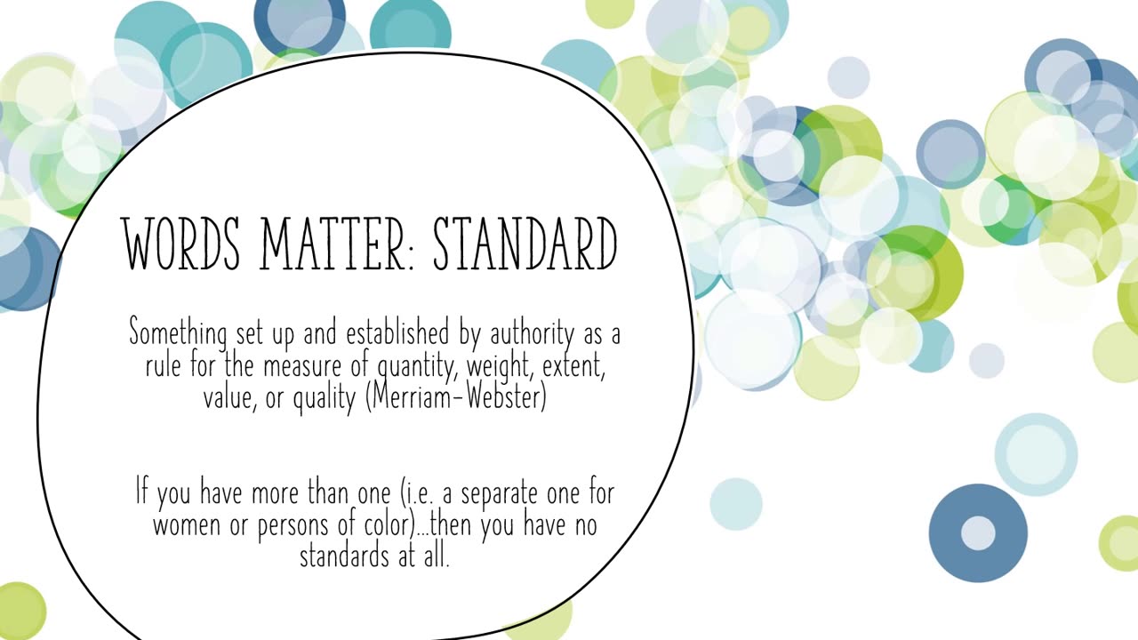 Words Matter: Standard