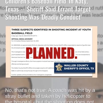 Fact Check: Police Did NOT Charge Men With Opening Fire 'On Children's Baseball Field' In Katy, TX